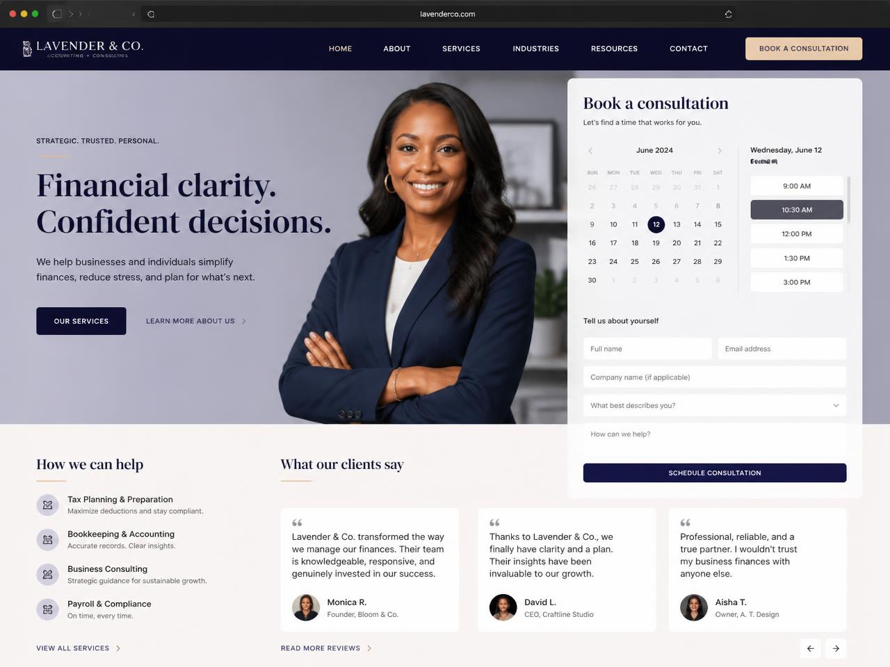 Professional β example website built by ZoeAtlas