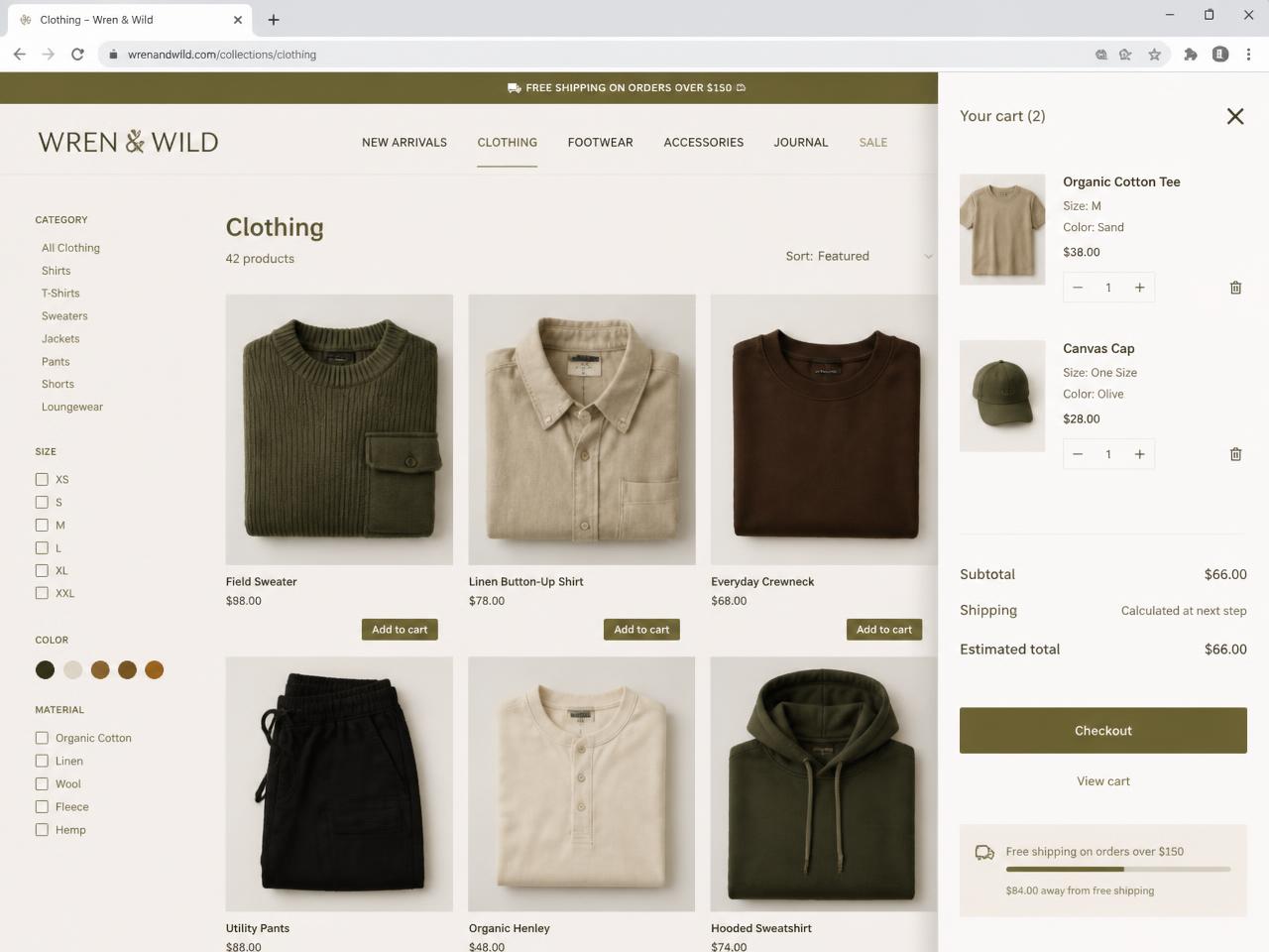 Online store β example website built by ZoeAtlas